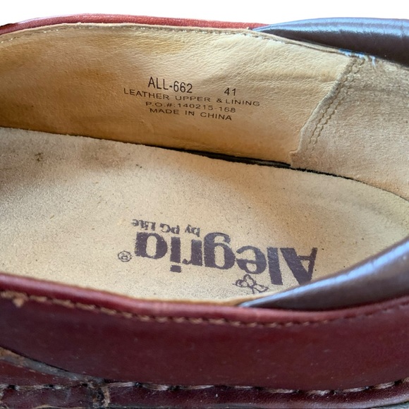 Alegria All-662 Alli Womens 6-6.5/36 Slip On Shoes Brown Leather Nurse Clogs Gre - Picture 10 of 10